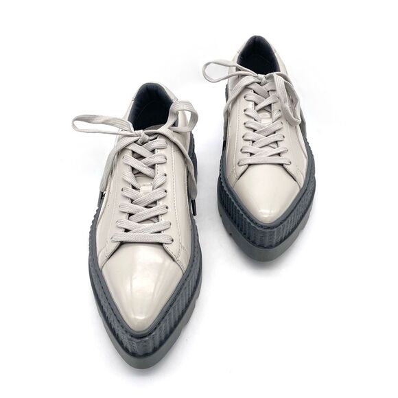 Puma x Fenty Pointy Creeper Sneaker Size 8 Patent Dove Gray Rihanna Platform - Picture 3 of 16